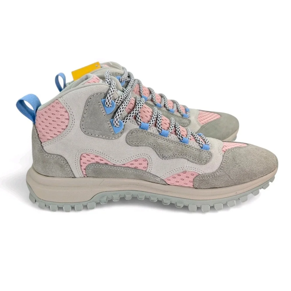 Brand Black Santa Monica Suede Sneaker In Grey Pink Vibram Sole Mens 10.5 M760BB